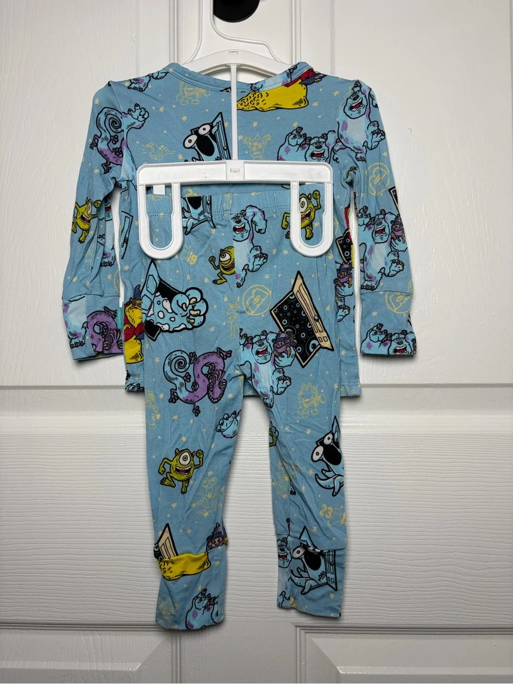 Posh Peanut Disney Monsters Inc 2 Piece Pajama Set 6-12M Blue